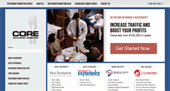 Desktop Screenshot of corerestaurantmarketing.com