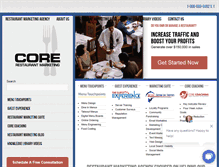 Tablet Screenshot of corerestaurantmarketing.com